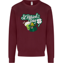 St Patricks Day Funny Irish Ireland Holiday Mens Sweatshirt Jumper Maroon
