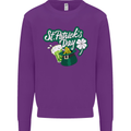 St Patricks Day Funny Irish Ireland Holiday Mens Sweatshirt Jumper Purple