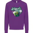 St Patricks Day Funny Irish Ireland Holiday Mens Sweatshirt Jumper Purple