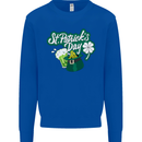 St Patricks Day Funny Irish Ireland Holiday Mens Sweatshirt Jumper Royal Blue