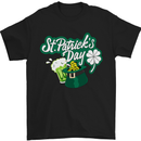St Patricks Day Funny Irish Ireland Holiday Mens T-Shirt Cotton Gildan Black