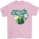 St Patricks Day Funny Irish Ireland Holiday Mens T-Shirt Cotton Gildan Light Pink