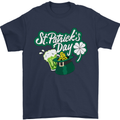 St Patricks Day Funny Irish Ireland Holiday Mens T-Shirt Cotton Gildan Navy Blue