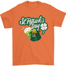 St Patricks Day Funny Irish Ireland Holiday Mens T-Shirt Cotton Gildan Orange
