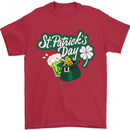 St Patricks Day Funny Irish Ireland Holiday Mens T-Shirt Cotton Gildan Red