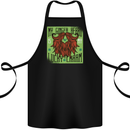 St Patricks Day Ginger Beard Lucky Charm Cotton Apron 100% Organic Black