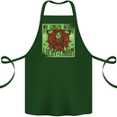 St Patricks Day Ginger Beard Lucky Charm Cotton Apron 100% Organic Forest Green
