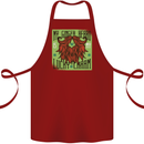 St Patricks Day Ginger Beard Lucky Charm Cotton Apron 100% Organic Maroon