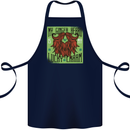 St Patricks Day Ginger Beard Lucky Charm Cotton Apron 100% Organic Navy Blue