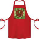 St Patricks Day Ginger Beard Lucky Charm Cotton Apron 100% Organic Red