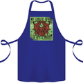 St Patricks Day Ginger Beard Lucky Charm Cotton Apron 100% Organic Royal Blue