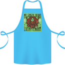 St Patricks Day Ginger Beard Lucky Charm Cotton Apron 100% Organic Turquoise