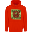 St Patricks Day Ginger Beard Lucky Charm Mens 80% Cotton Hoodie Bright Red