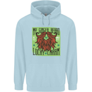 St Patricks Day Ginger Beard Lucky Charm Mens 80% Cotton Hoodie Light Blue