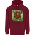 St Patricks Day Ginger Beard Lucky Charm Mens 80% Cotton Hoodie Maroon