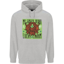 St Patricks Day Ginger Beard Lucky Charm Mens 80% Cotton Hoodie Sports Grey