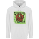 St Patricks Day Ginger Beard Lucky Charm Mens 80% Cotton Hoodie White