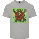 St Patricks Day Ginger Beard Lucky Charm Mens Cotton T-Shirt Tee Top Sports Grey