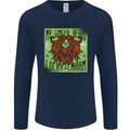 St Patricks Day Ginger Beard Lucky Charm Mens Long Sleeve T-Shirt Navy Blue