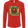 St Patricks Day Ginger Beard Lucky Charm Mens Long Sleeve T-Shirt Red