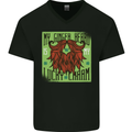 St Patricks Day Ginger Beard Lucky Charm Mens V-Neck Cotton T-Shirt Black