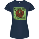 St Patricks Day Ginger Beard Lucky Charm Womens Petite Cut T-Shirt Navy Blue