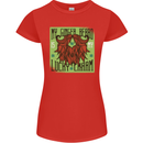 St Patricks Day Ginger Beard Lucky Charm Womens Petite Cut T-Shirt Red