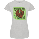 St Patricks Day Ginger Beard Lucky Charm Womens Petite Cut T-Shirt Sports Grey