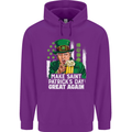 St Patricks Day Great Again Donald Trump Childrens Kids Hoodie Purple