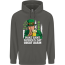 St Patricks Day Great Again Donald Trump Childrens Kids Hoodie Storm Grey