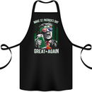 St Patricks Day Great Again Donald Trump Cotton Apron 100% Organic Black