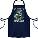 St Patricks Day Great Again Donald Trump Cotton Apron 100% Organic Navy Blue