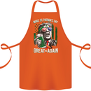 St Patricks Day Great Again Donald Trump Cotton Apron 100% Organic Orange