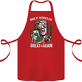 St Patricks Day Great Again Donald Trump Cotton Apron 100% Organic Red