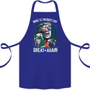 St Patricks Day Great Again Donald Trump Cotton Apron 100% Organic Royal Blue