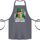 St Patricks Day Great Again Donald Trump Cotton Apron 100% Organic Steel