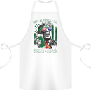 St Patricks Day Great Again Donald Trump Cotton Apron 100% Organic White