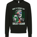 St Patricks Day Great Again Donald Trump Kids Sweatshirt Jumper Black