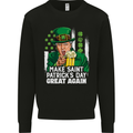 St Patricks Day Great Again Donald Trump Kids Sweatshirt Jumper Black