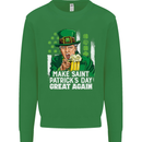 St Patricks Day Great Again Donald Trump Kids Sweatshirt Jumper Irish Green