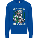 St Patricks Day Great Again Donald Trump Kids Sweatshirt Jumper Royal Blue