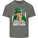 St Patricks Day Great Again Donald Trump Kids T-Shirt Childrens Charcoal