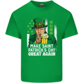 St Patricks Day Great Again Donald Trump Kids T-Shirt Childrens Irish Green