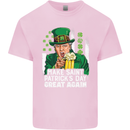 St Patricks Day Great Again Donald Trump Kids T-Shirt Childrens Light Pink