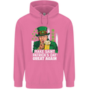 St Patricks Day Great Again Donald Trump Mens 80% Cotton Hoodie Azelea