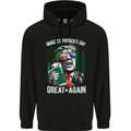 St Patricks Day Great Again Donald Trump Mens 80% Cotton Hoodie Black