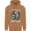 St Patricks Day Great Again Donald Trump Mens 80% Cotton Hoodie Caramel Latte