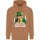St Patricks Day Great Again Donald Trump Mens 80% Cotton Hoodie Caramel Latte