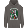 St Patricks Day Great Again Donald Trump Mens 80% Cotton Hoodie Charcoal