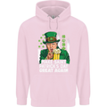 St Patricks Day Great Again Donald Trump Mens 80% Cotton Hoodie Light Pink